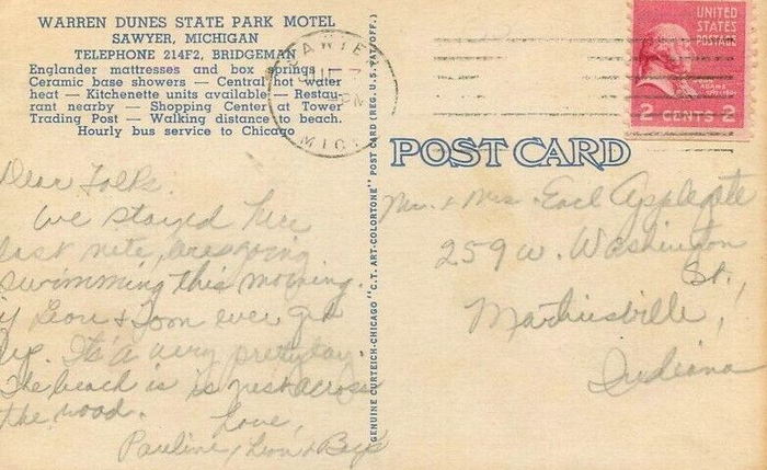 Warren Dunes State Park - Postcards Over The Years (newer photo)